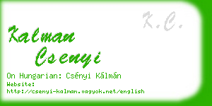 kalman csenyi business card